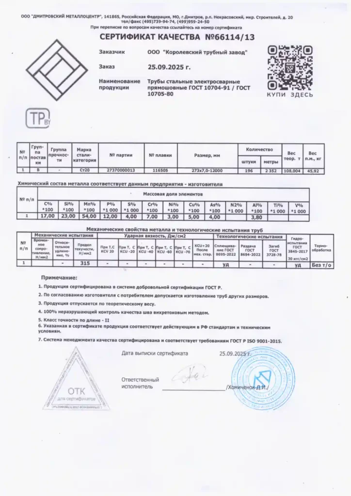 Комплектация объекта