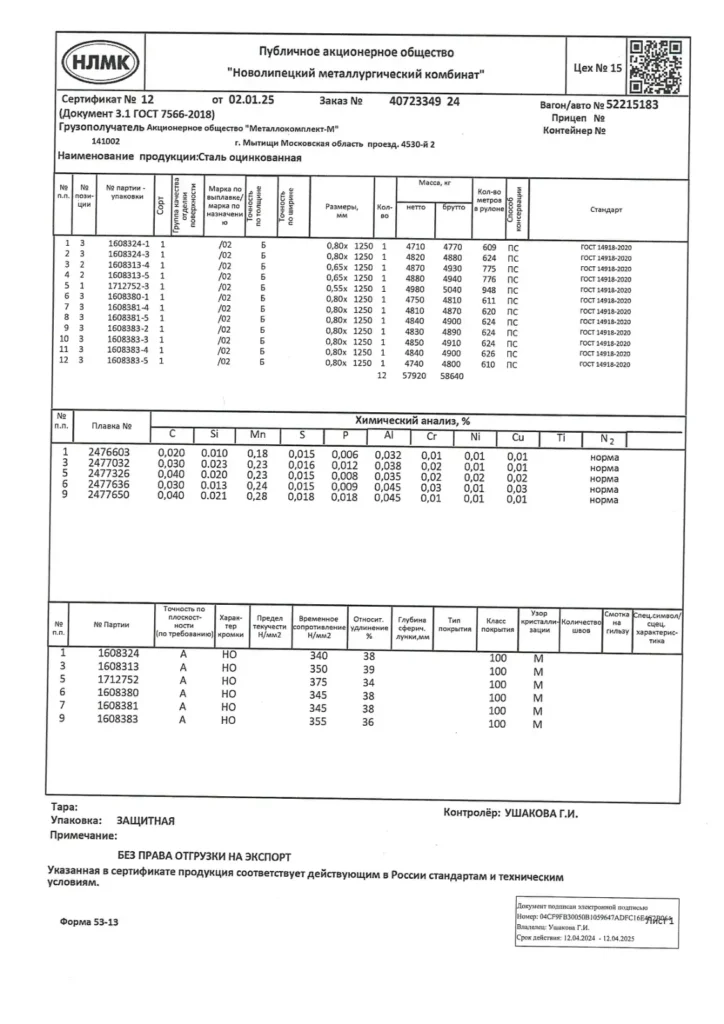 Сертификат ГОСТ 30732-2020 на трубы ППУ